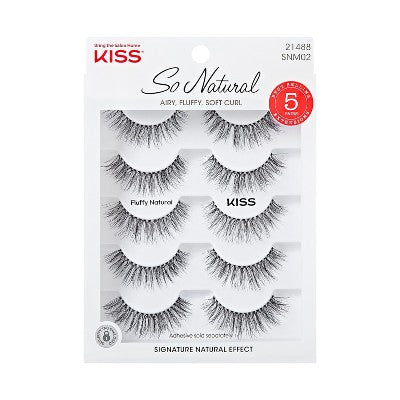 KISS Lash Couture Extended Wear False Eyelashes - 02 So Natural, 5 pairs