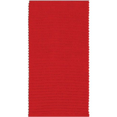 MUkitchen 100% Cotton Ridged Solid Towel - Ruby, 18"x28"
