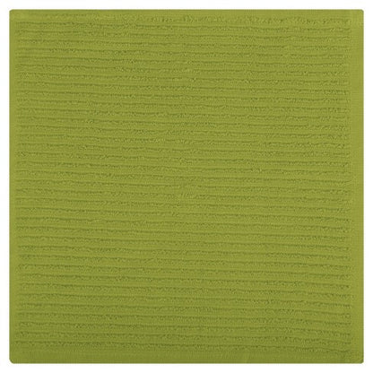 MUkitchen 100% Cotton Ridged Solid Cloth - Cactus, 12"x12"