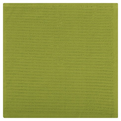 MUkitchen 100% Cotton Ridged Solid Cloth - Cactus, 12"x12"