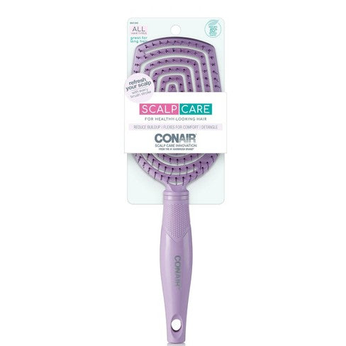 CONAIR Scalp Care Flexi Head Paddle Detangling Hair Brush - Purple