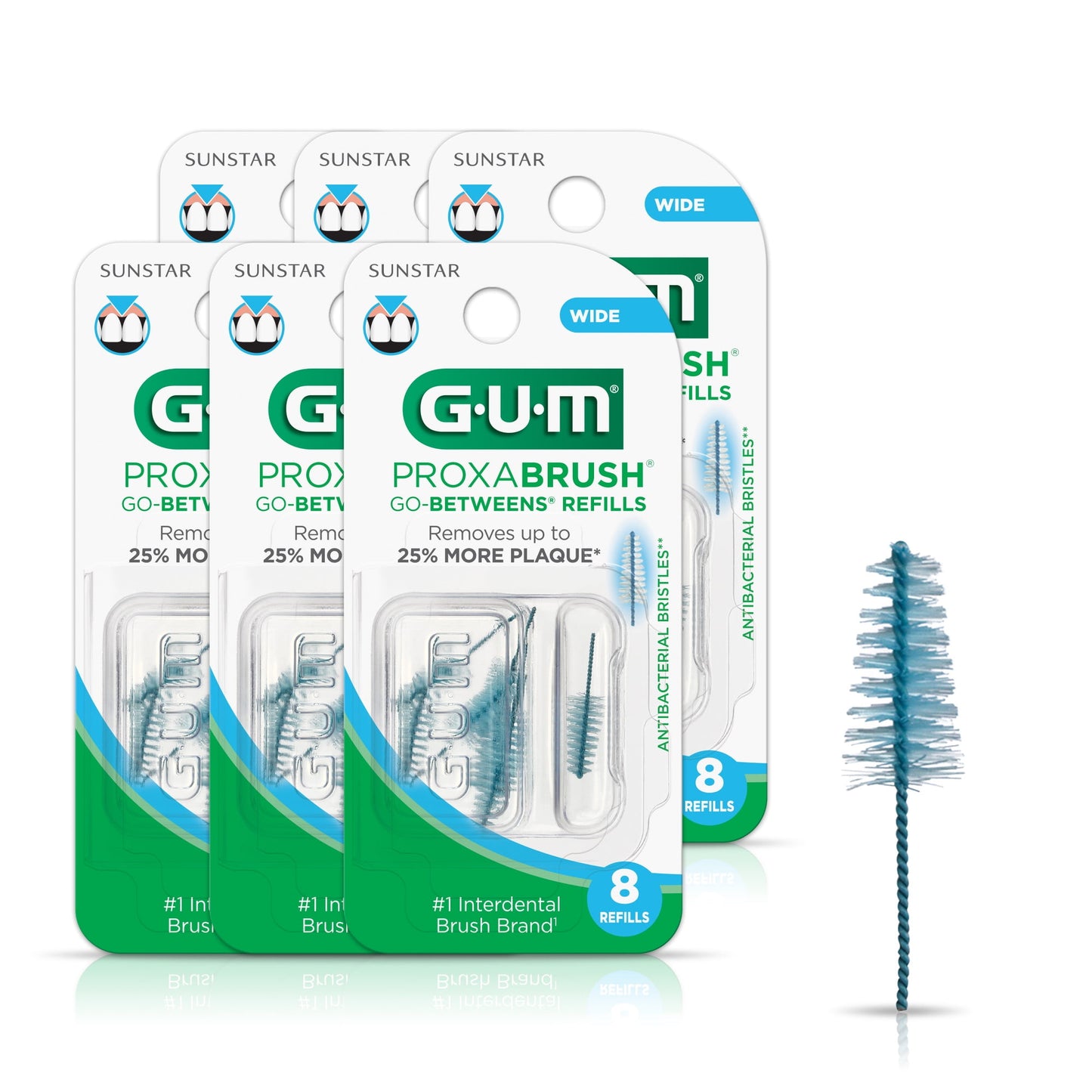 GUM GO BETWEENS PROXABRUSH RFL WIDE 8CT