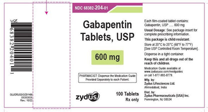 GABAPENTIN TB 600MG 500