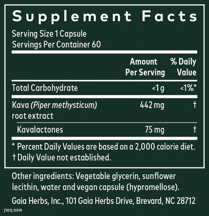 NATURE'S ANSWER KAVA 6 CAPSULES,GF
