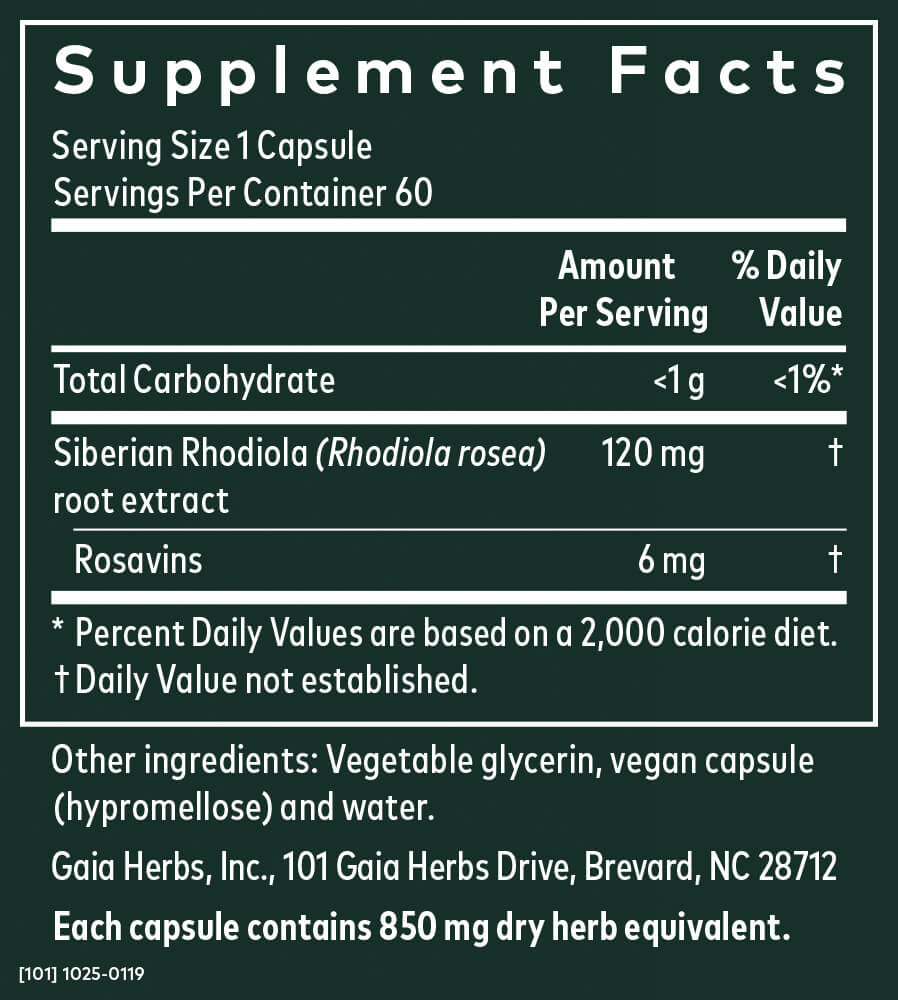 RHODIOLA PLUS GC 75 SFG
