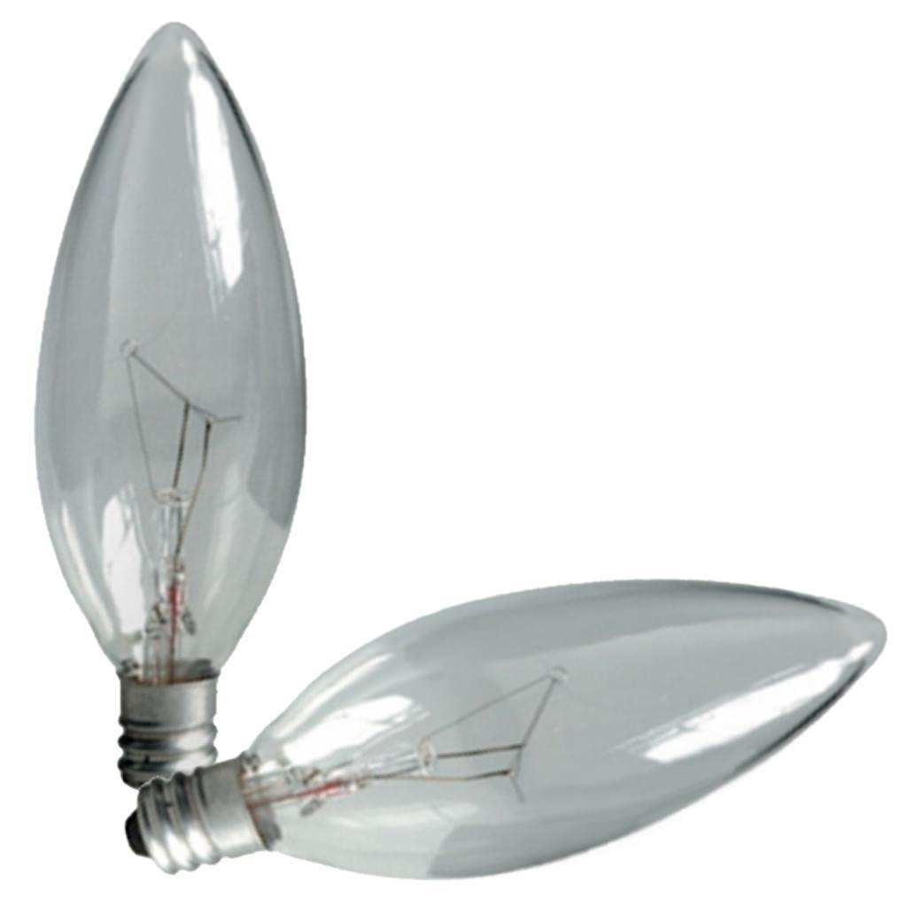 GE 25W Crystal Clear Multi Use Blunt Tip Chandelier Light Bulb (2-Pack)