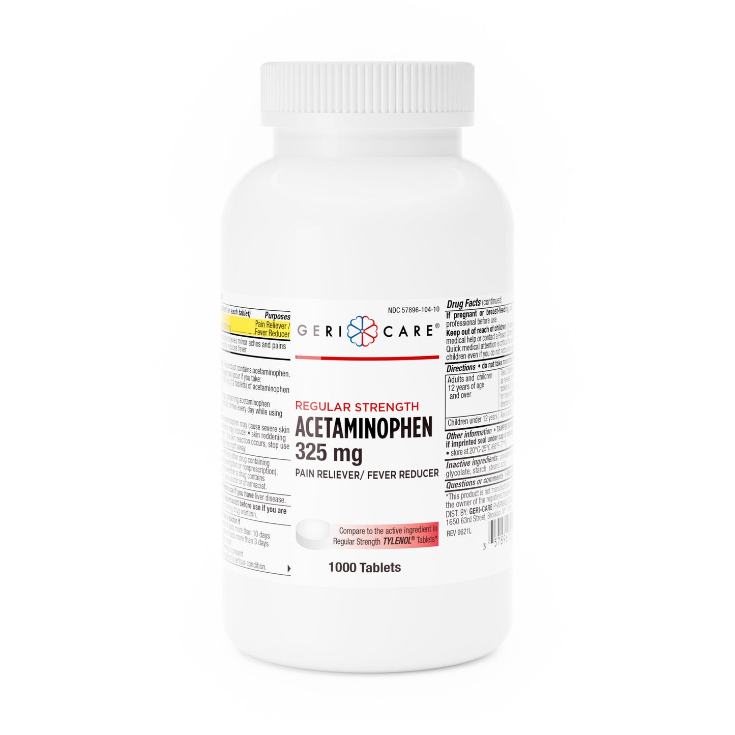 ACETAMIN 500MG TABLET 100CT GERI-CARE