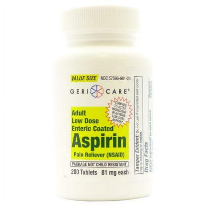 ASPIRIN 81MG EC LODOS TAB 100CT GERICARE