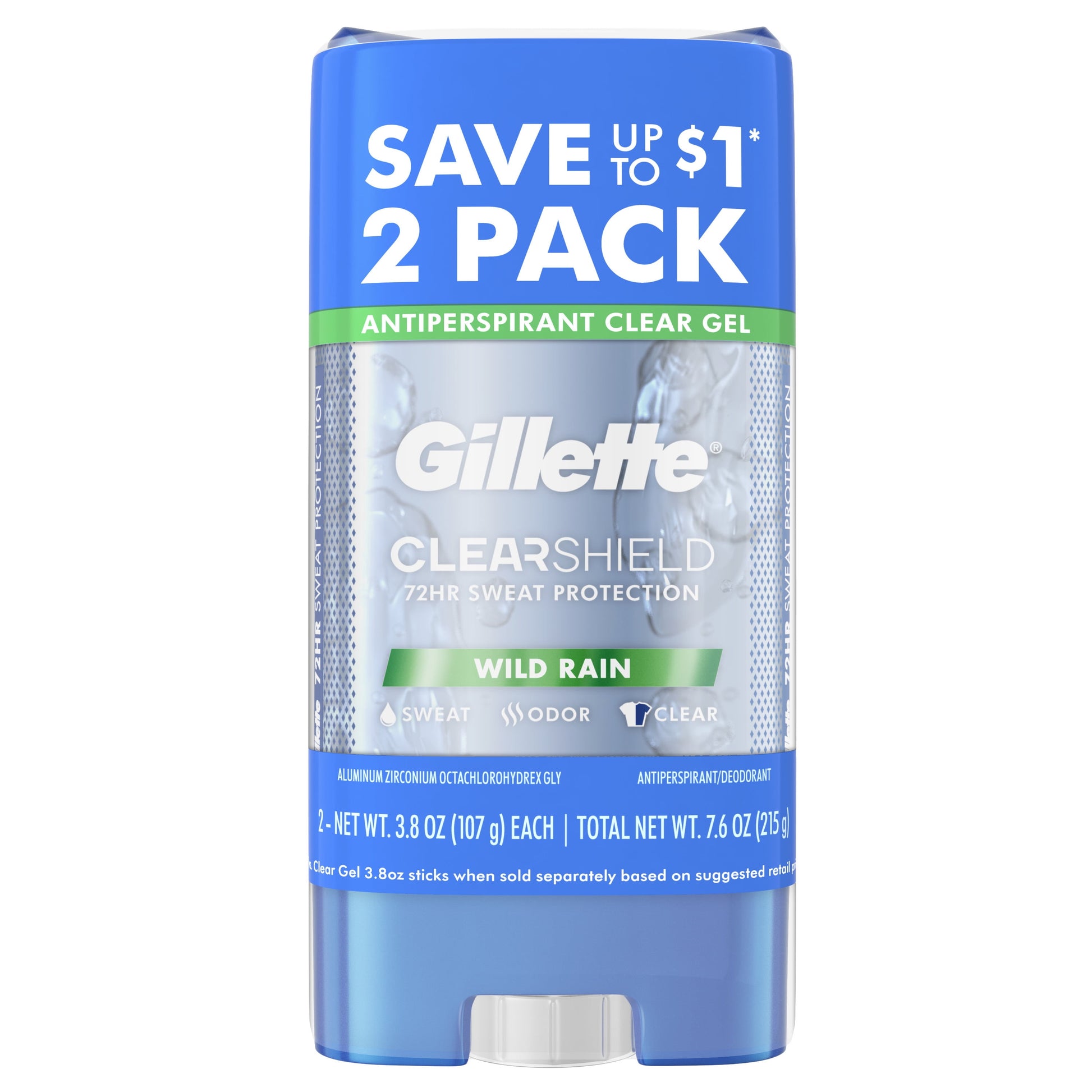 GILLETTE GEL DEO WILD RAIN 3.8Z