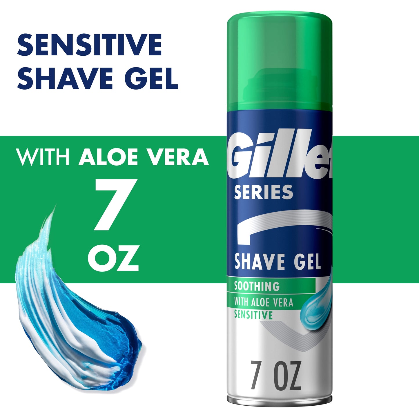 Gillette Series Soothing Shave Gel for men with Aloe Vera, 2.5oz