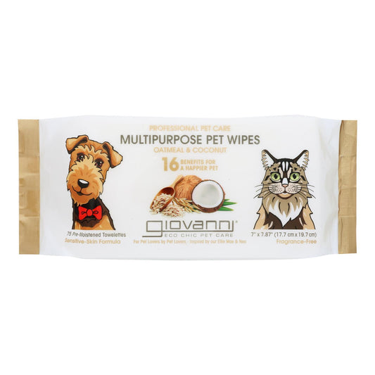 GIOVANNI HAIR CARE PRODUCTS PET WIPES,OAT & CNUT