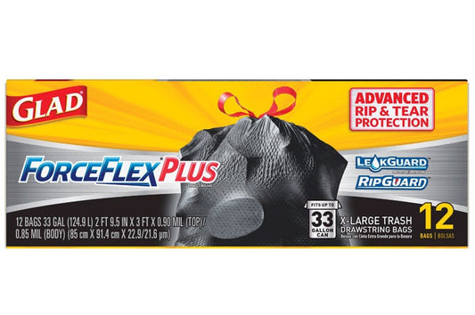 BAG GLAD FORCEFLEX BG 30GAL 6X25