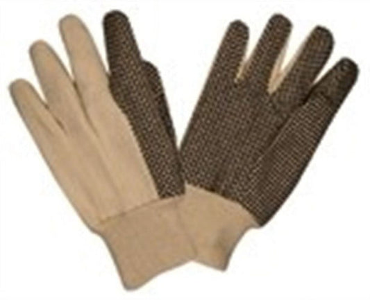 CORDOVA Dot Palm Canvas Gloves - Beige & Brown
