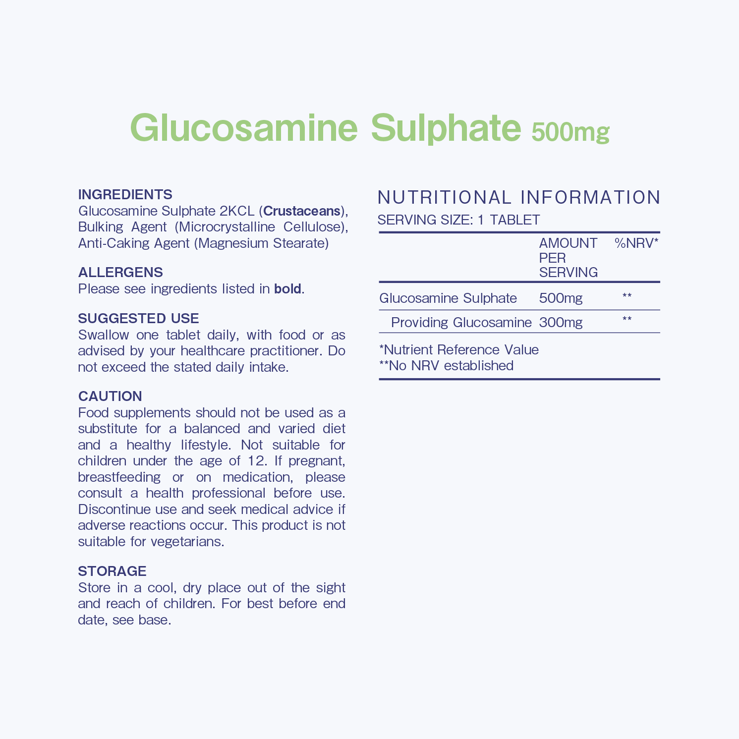 GLUCOSAMINE SULF CP 500MG 60