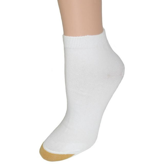 Russell Fashion Foot Women's Cotton Quarter Length Sock - White, 6 pairs