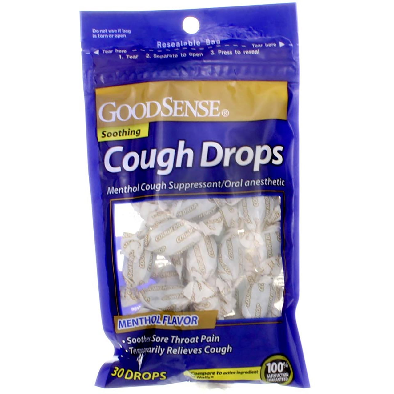 GS COUGH DROPS BAG MENTHOL 30CT