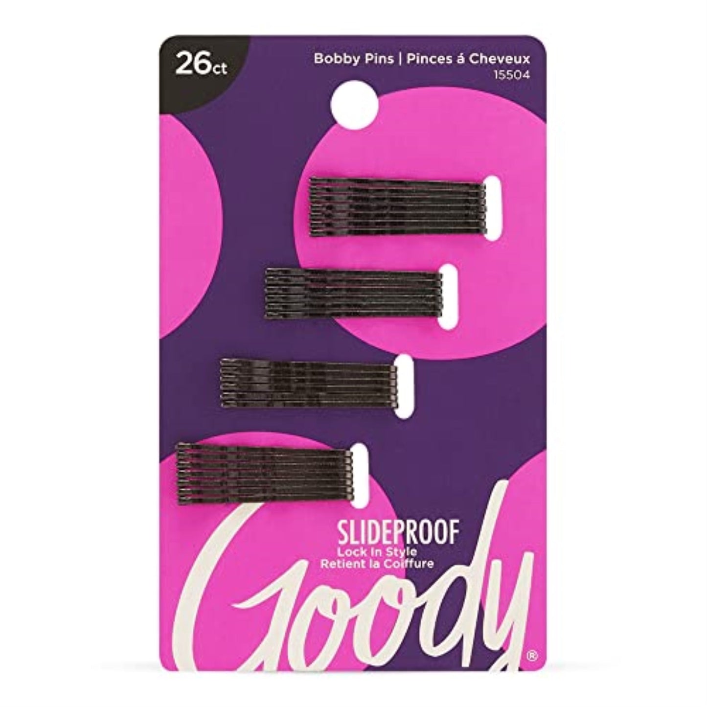 Colour Collection Metallic Bobby Pin, Black, 50 CT