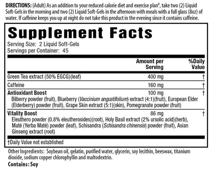 GREEN TEA FAT BURNER TABLET 30CT