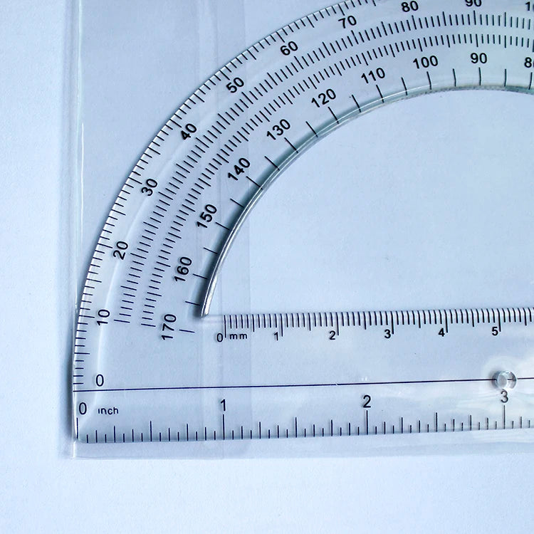 CLi Clear Plastic Protractor - Assorted Colors