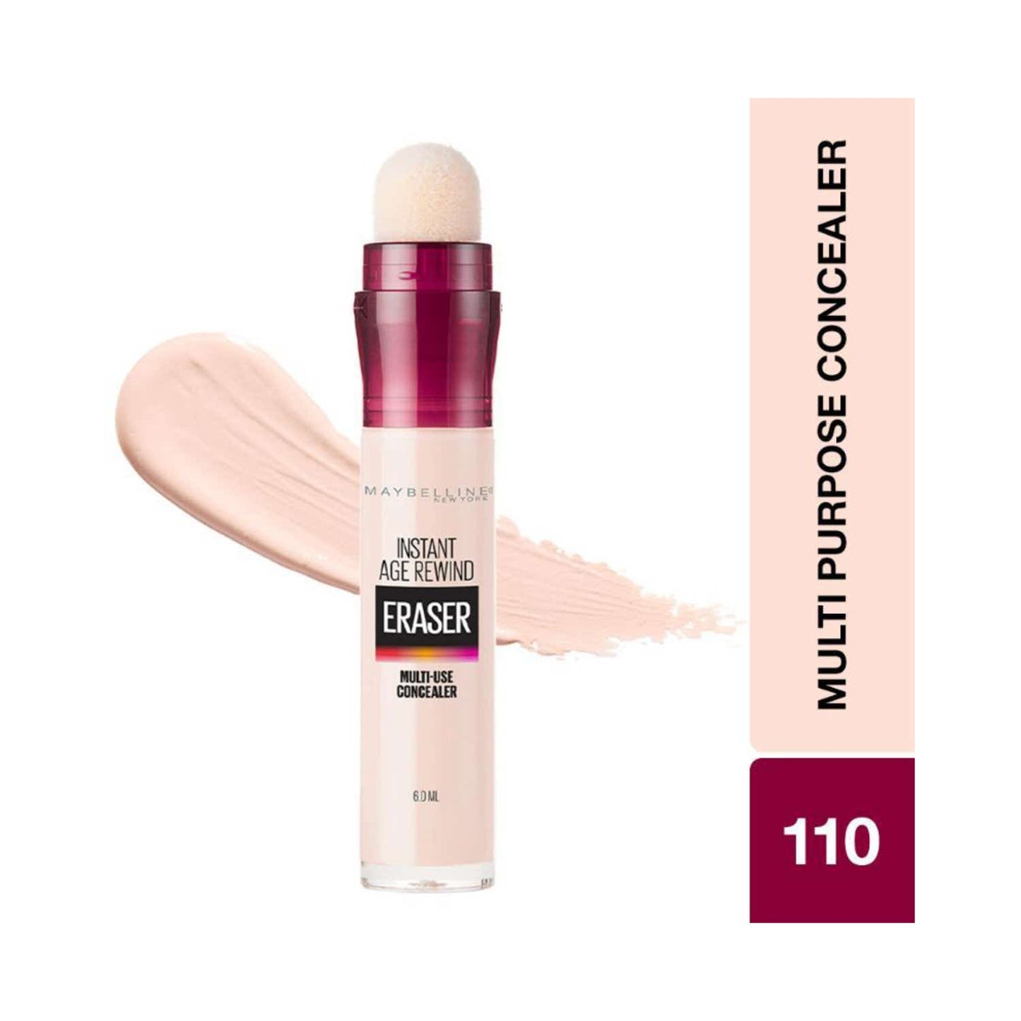 MAYBELLINE New York Instant Age Rewind Eraser Multi-Use Concealer, 110 Fair, 0.2 oz