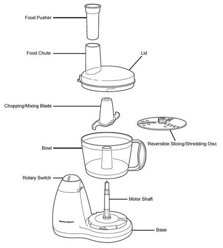 Hamilton Beach® Food Processor, WHITE, 70450