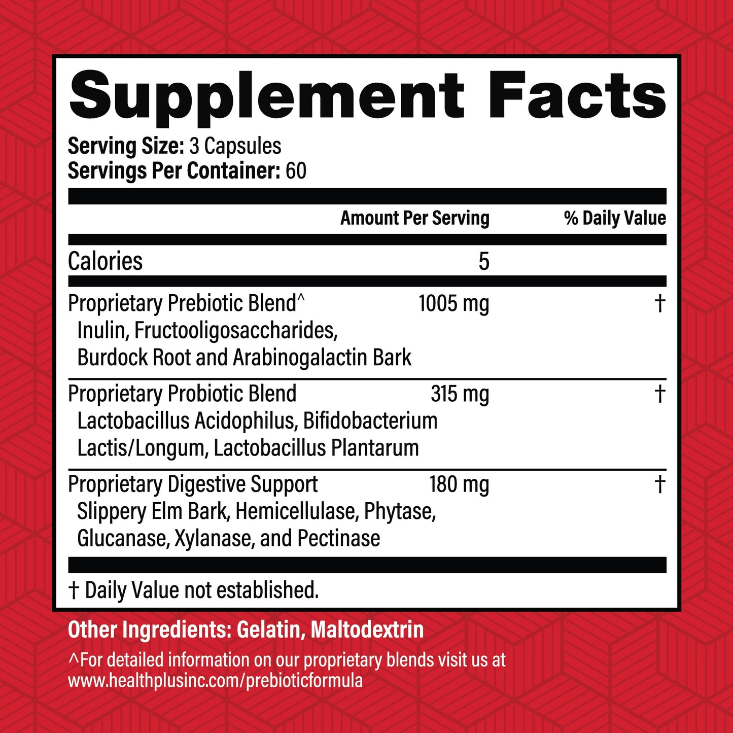 HEALTH PLUS PREBIOTIC FORMULA