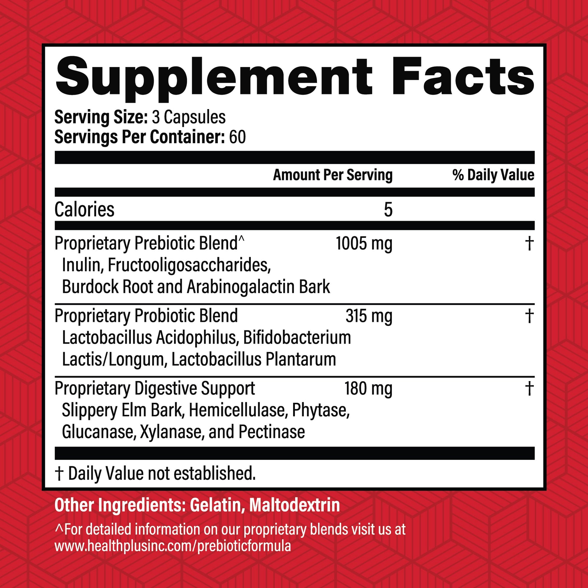 HEALTH PLUS PREBIOTIC FORMULA