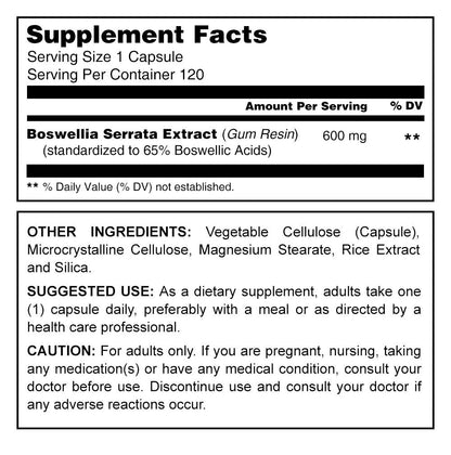 BOSWELLIA SERRATA,600 MG
