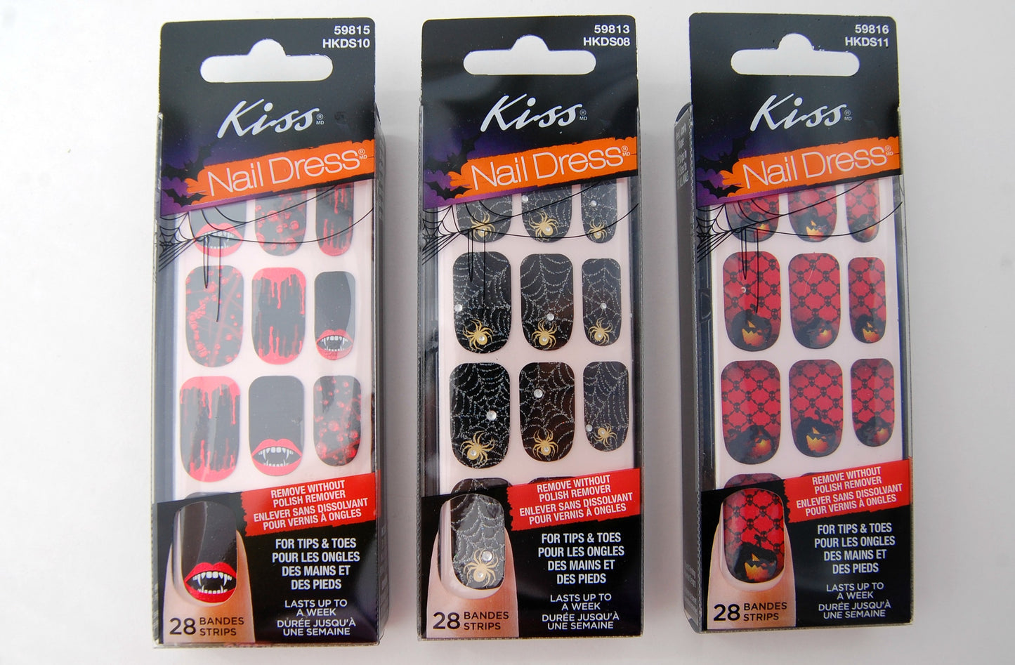 KISS Halloween Spooky & Chic Wickedly Sweet Nails Display, 20 count