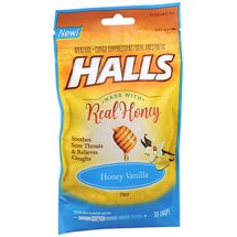 HALLS BAG HONEY COUGH DROP 30CT