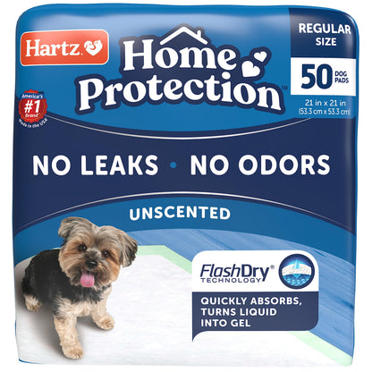 Hartz Home Protection Lavender Scent Odor Eliminating Gel Dog Pads, 50 Count
