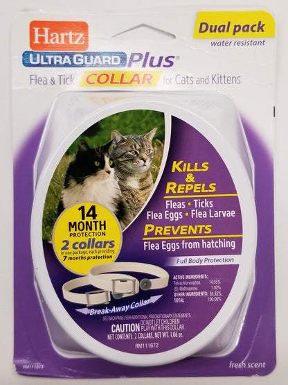 Hartz UltraGuard Plus Flea & Tick Collar for Cats and Kittens