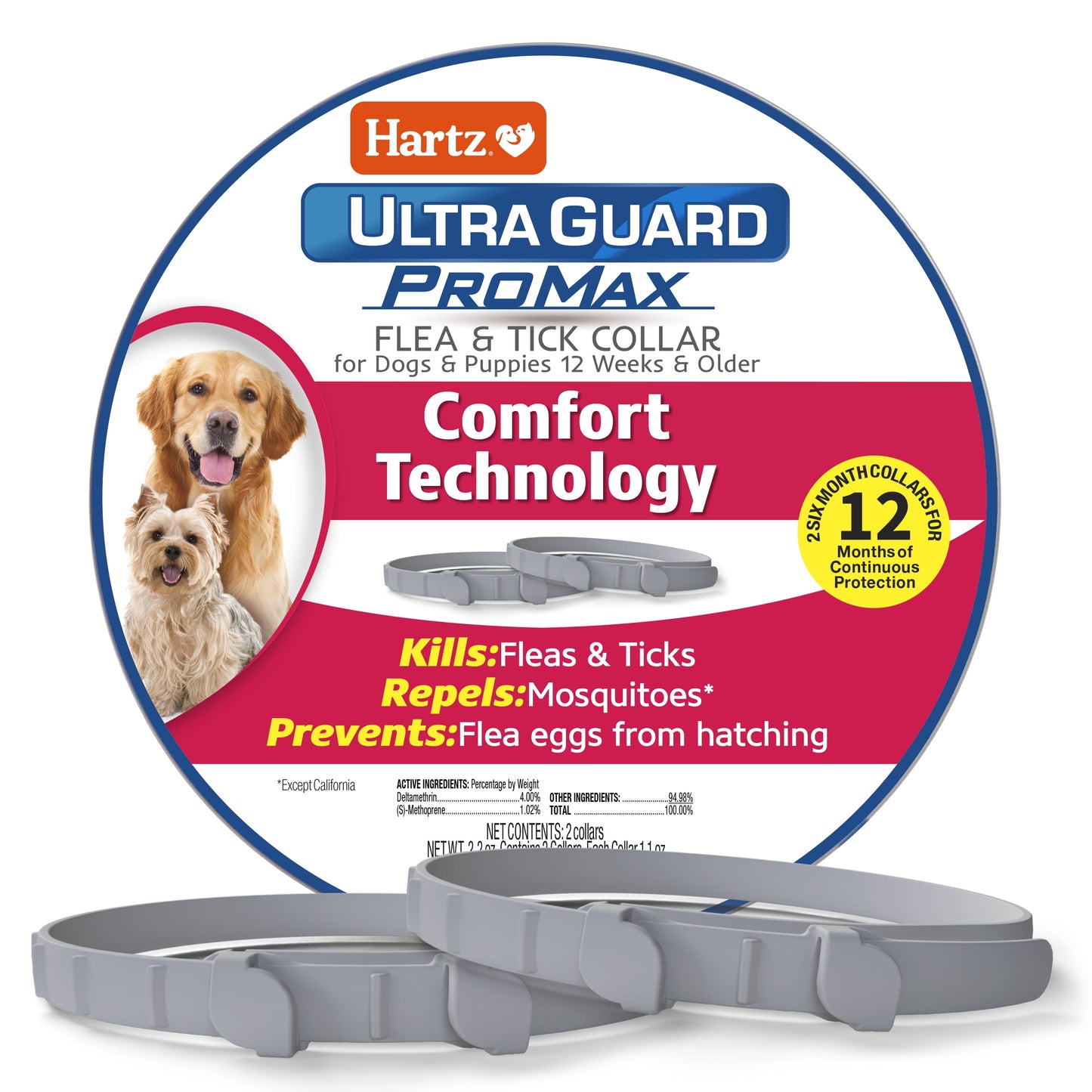 Hartz UltraGuard Plus Flea & Tick Collar for Dogs and Puppies
