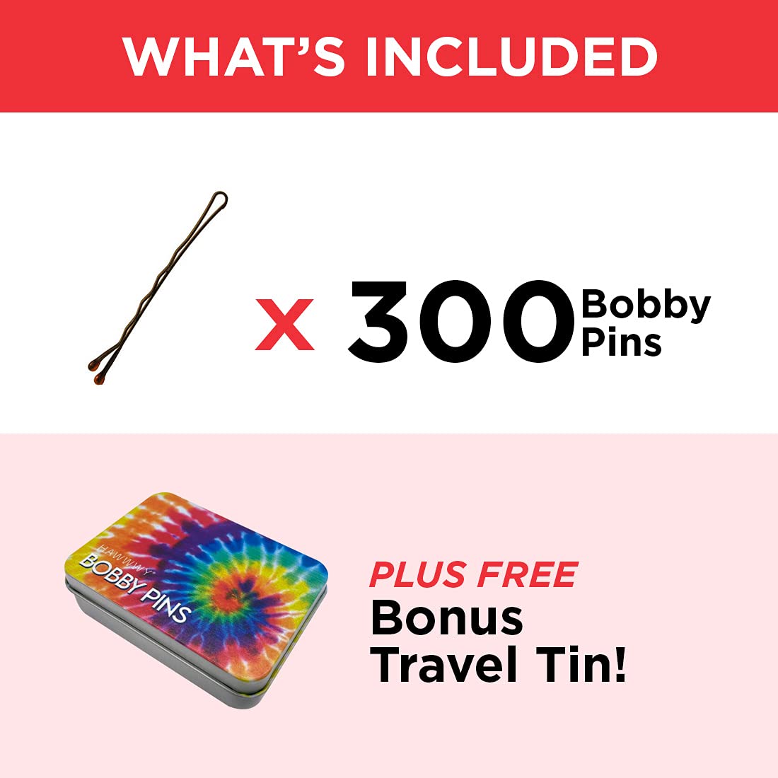 CONAIR Styling Essentials Bobby Pins - Brunette, 90 count