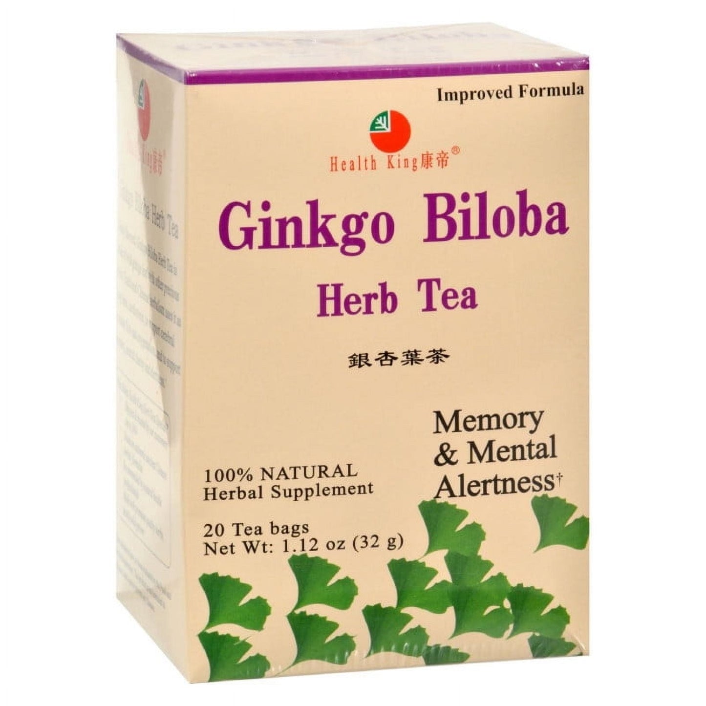 HEALTH KING MEDICINAL TEAS TEA,GINKGO BILOBA