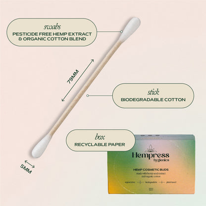 HEMPRESS HYGIENICS HEMP & COTTON SWABS