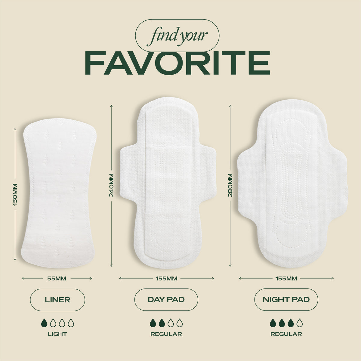HEMPRESS HYGIENICS PERIOD PADS,DAYS320572-1