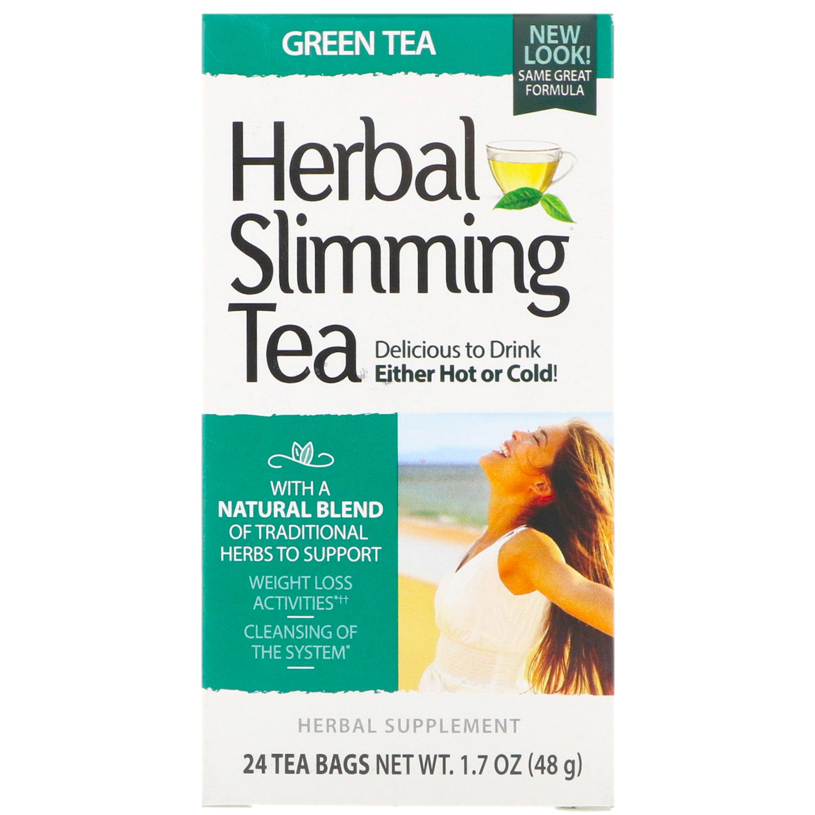 HERBAL SLIMMING TEA GREEN 24CT 21ST