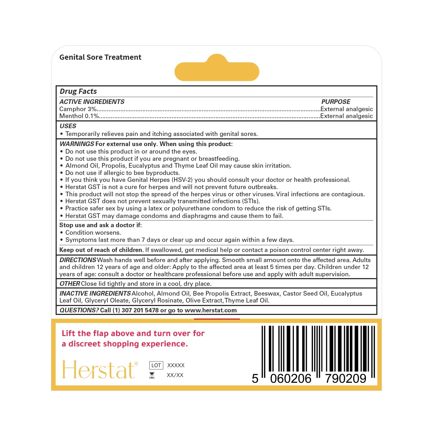 HERSTAT OINTMENT,COLD SORE TRTMNT