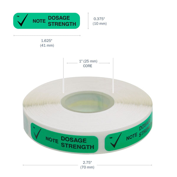 RX LABEL 1-53G NOTE DOSE STR 1000CT PDN