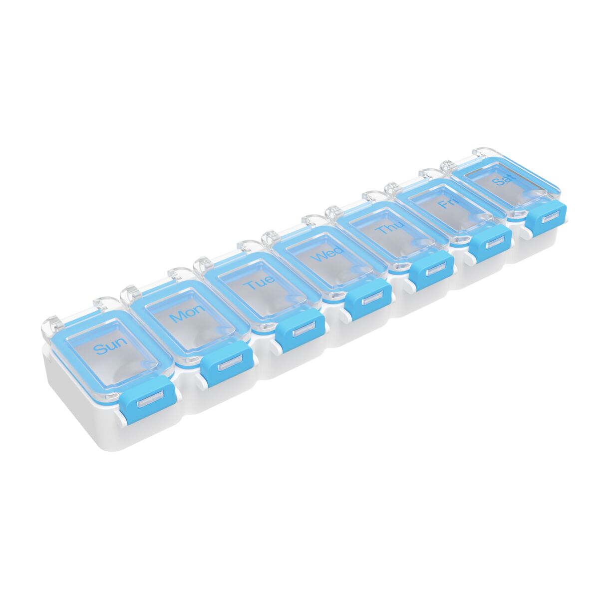 EQUADOSE Weekly Waterproof Pill Organizer, Assorted