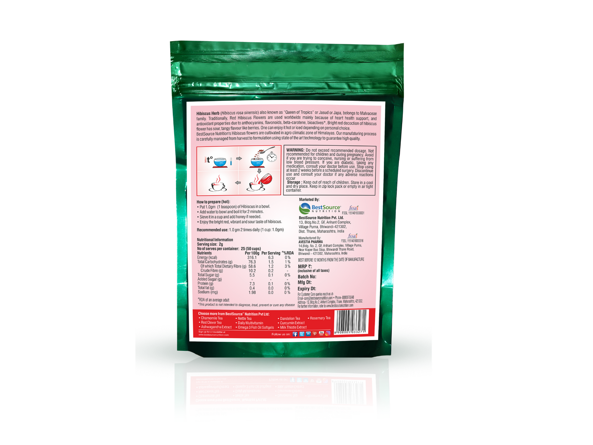 BIO NUTRITION TEA,HIBISCUS