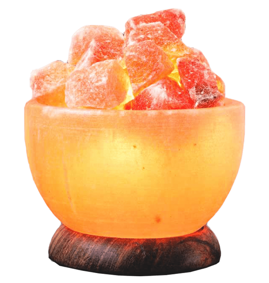 SALT BOWL LAMP W/STONES