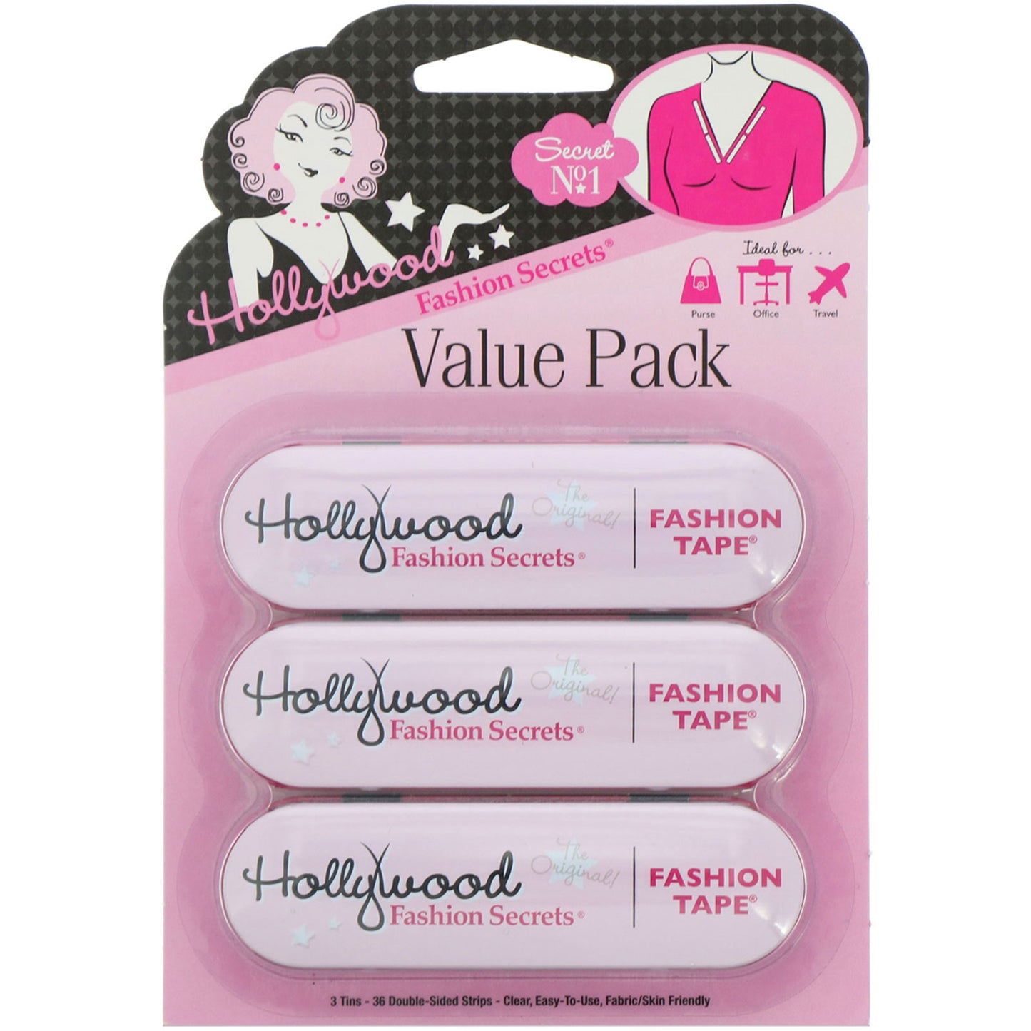 Hollywood Fashion Secrets Body Contour Tape, Light