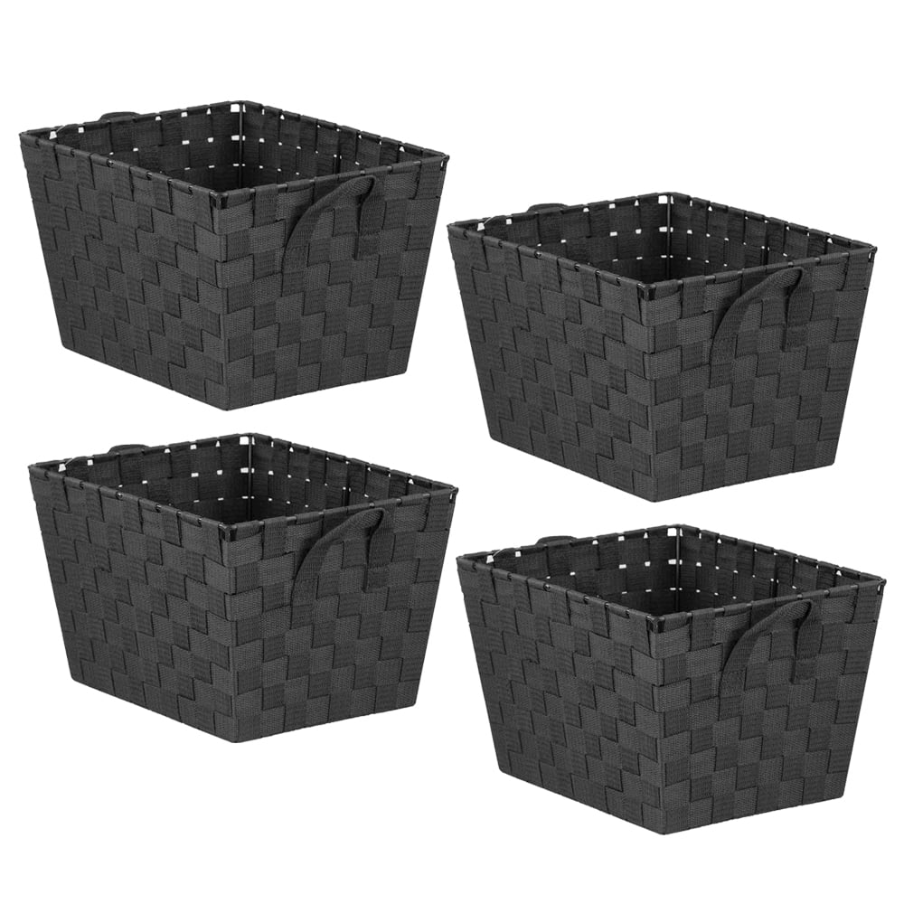 Home Basics Extra-Large Woven Storage Bin Black