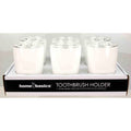 Home Basics Plastic Toothbrush Holder - White