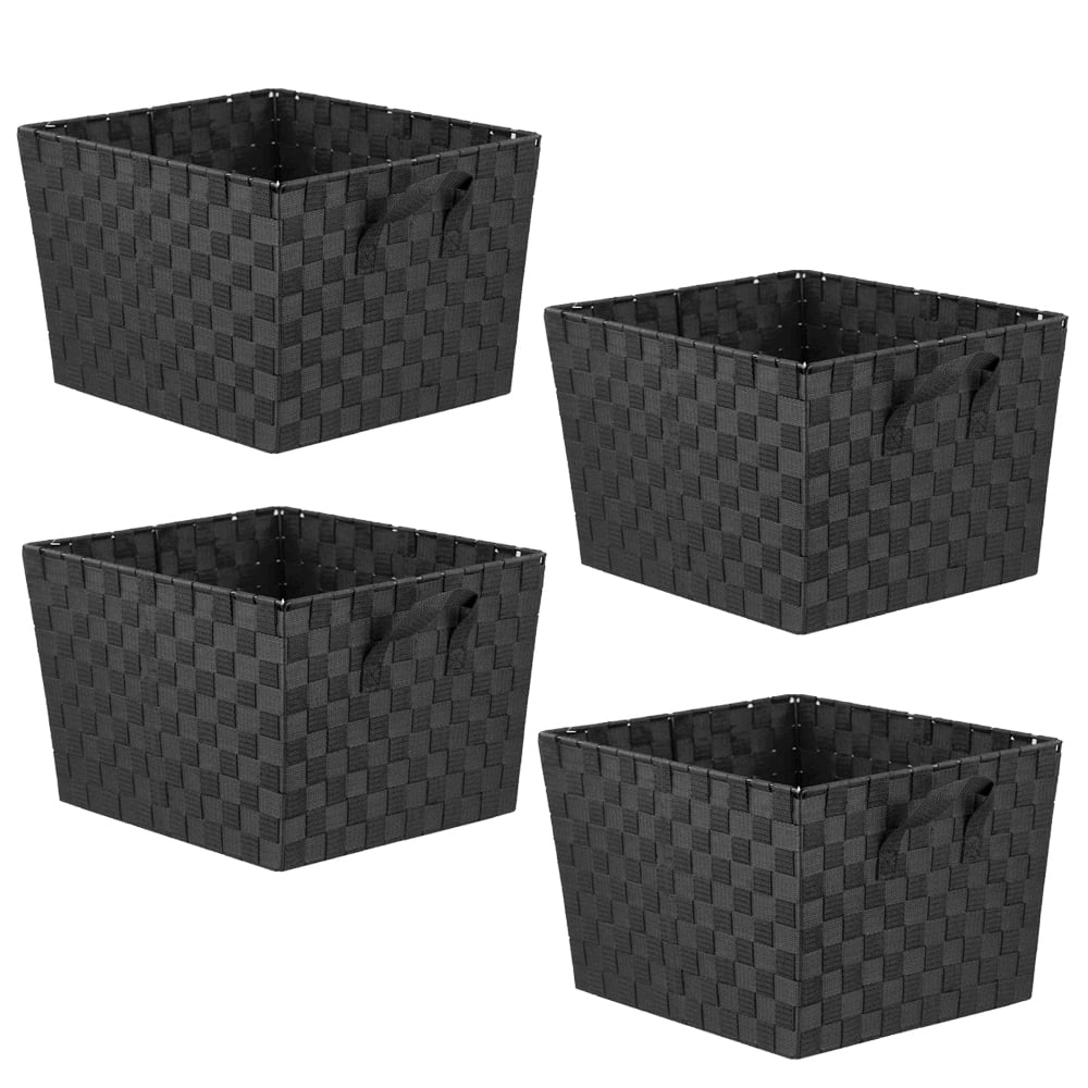Home Basics Extra-Large Woven Storage Bin Black