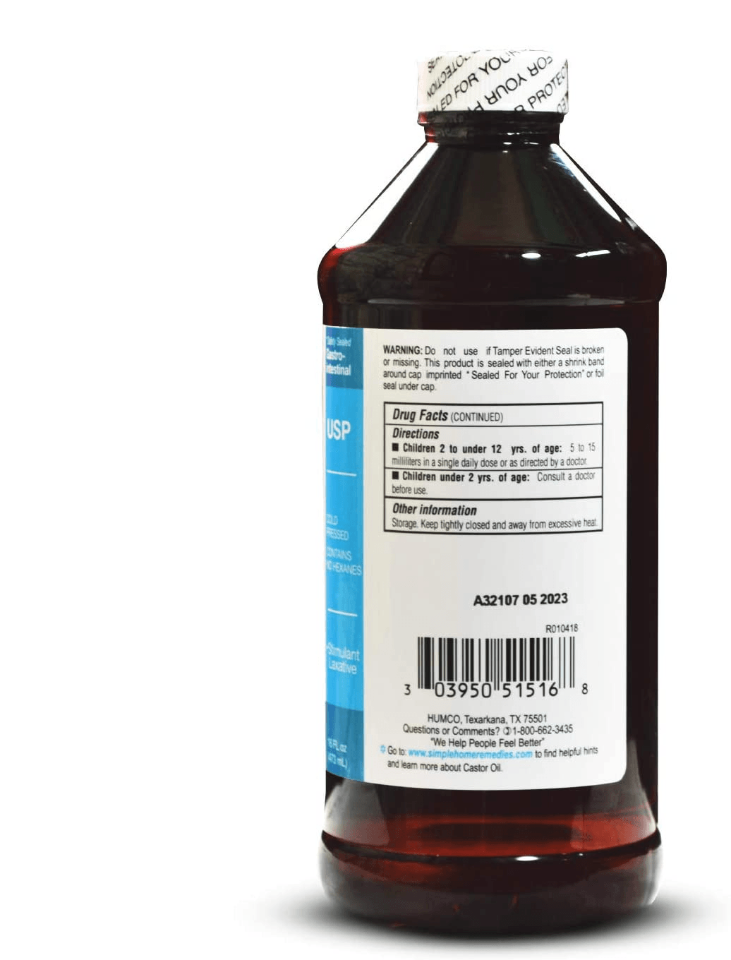 CASTOR OIL USP-OT 2OZ HUMCO