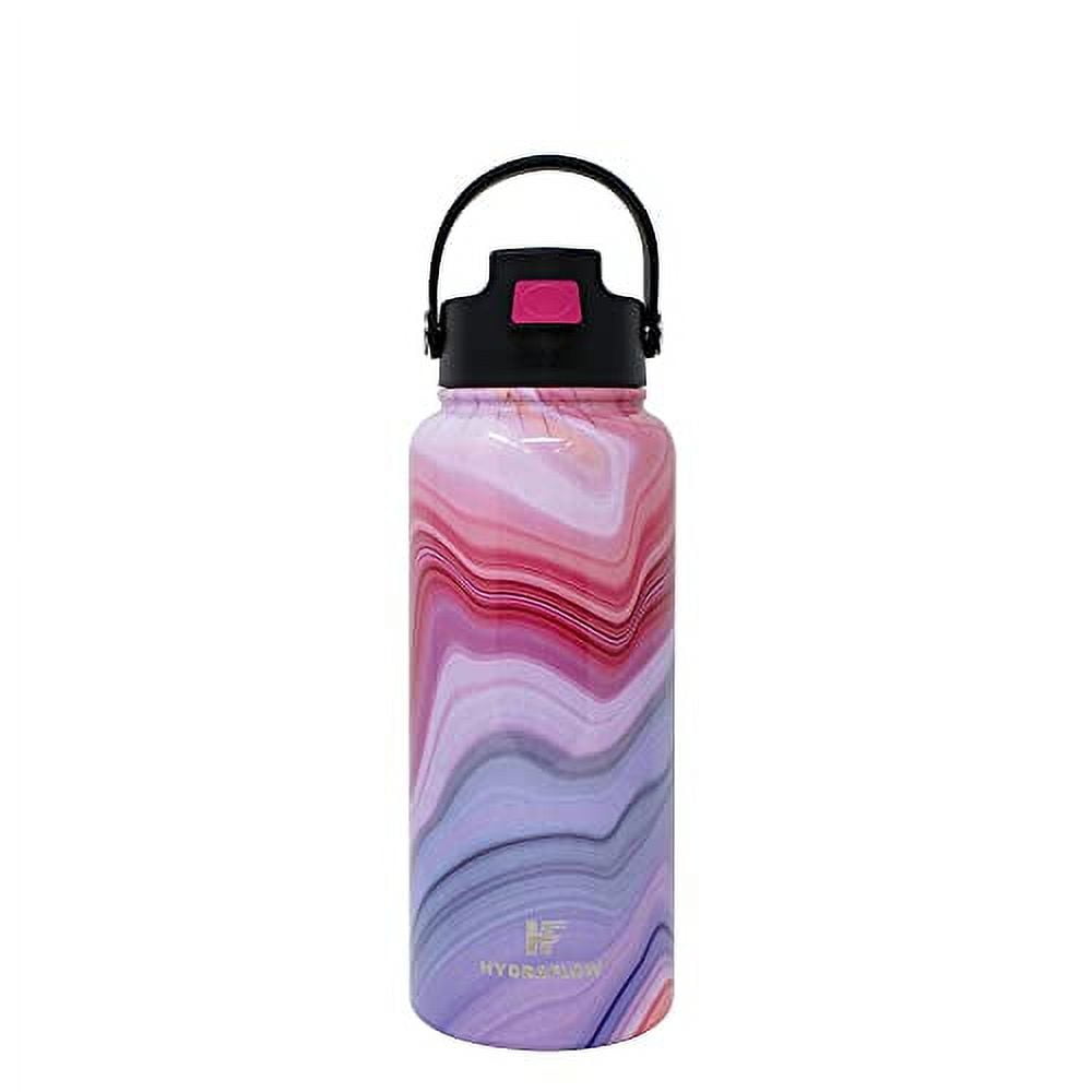 HYDRAFLOW Hybrid Bottle with Pop Up Straw, 34 oz - Black