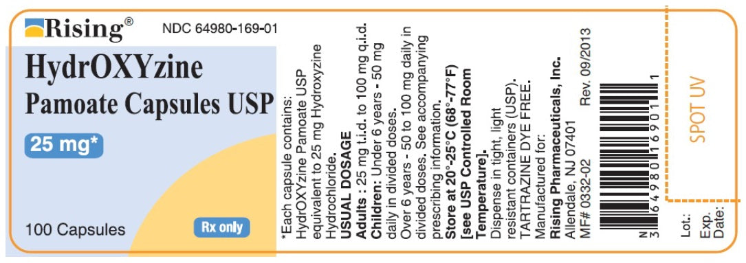 HYDROXYZINE PAM CP 25MG 100